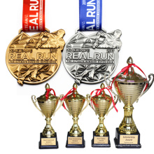 Coupes personnalisées de médailles de trophée de sport, épinglette de médaille de sport en gros